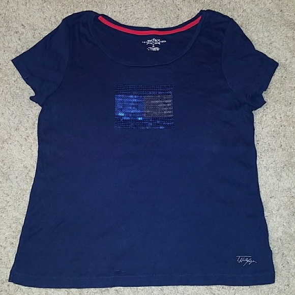 Tommy Hilfiger Tops - Tommy Hilfiger 1X navyshirt